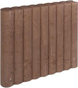 3 stuks! Rondo palissade bruin 8x50x50 cm Gardenlux