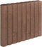 3 stuks! Rondo palissade bruin 8x50x50 cm Gardenlux