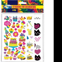 3 vel decoratie stickers Centrum