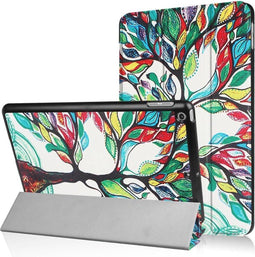 3-Vouw kleurrijke boom stand flip hoes Geschikt voor iPad 9.7 (2017/2018)