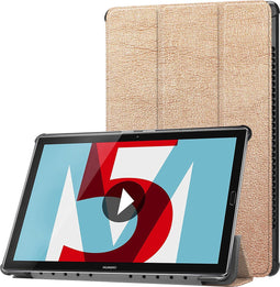 3-Vouw sleepcover hoes - Geschikt voor Huawei MediaPad M5 10.8 inch / 10.8 inch Pro - Goud
