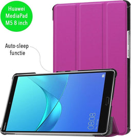 3-Vouw sleepcover hoes - Geschikt voor Huawei MediaPad M5 8.4 inch - paars