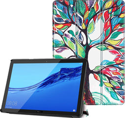 3-Vouw sleepcover hoes - Geschikt voor Huawei MediaPad T5 10 - Boom