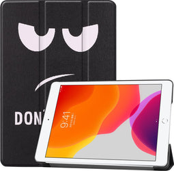 3-Vouw sleepcover hoes - Geschikt voor iPad 10.2 inch (2019/2020/2021) - Don't Touch