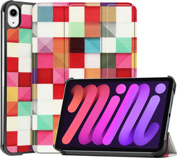 3-Vouw sleepcover hoes - Geschikt voor iPad Mini 6 (2021) - Blokken