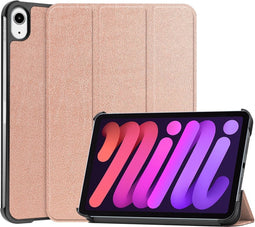 3-Vouw sleepcover hoes - Geschikt voor iPad Mini 6 (2021) - Rose Goud
