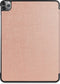 3-Vouw sleepcover hoes - Geschikt voor iPad Pro 12.9 inch (2020) - Rose Goud
