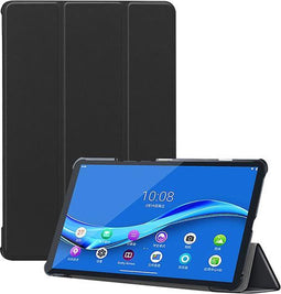 3-Vouw sleepcover hoes - Geschikt voor Lenovo Tab M10 FHD Plus (x606F) - Zwart