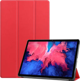 3-Vouw sleepcover hoes - Geschikt voor Lenovo Tab P11 / P11 Plus - Rood