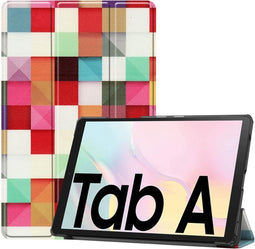 3-Vouw sleepcover hoes - Geschikt voor Samsung Galaxy Tab A7 (2020) - Blokken