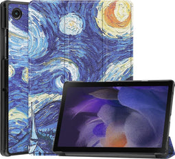 3-Vouw sleepcover hoes - Geschikt voor Samsung Galaxy Tab A8 (2021) - Van Gogh Sterrennacht