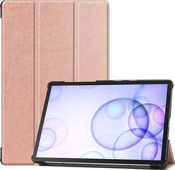 3-Vouw sleepcover hoes - Geschikt voor Samsung Galaxy Tab S6 - Rose Goud