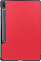 3-Vouw sleepcover hoes - Geschikt voor Samsung Galaxy Tab S7 Plus / Tab S8 Plus - Rood