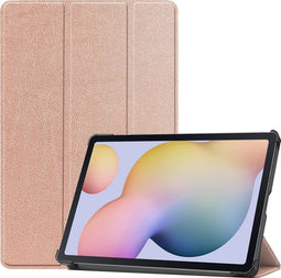3-Vouw sleepcover hoes - Geschikt voor Samsung Galaxy Tab S7 / Tab S8 - Rose Goud