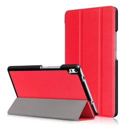 3-Vouw stand flip hoes Lenovo Tab 4 8 Plus rood