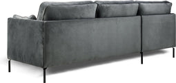 3 zits bank CL links, stof Fashion Velvet, F411 donkergrijs