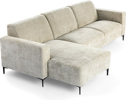 3 zits bank CL links, stof Rowan, R520 taupe