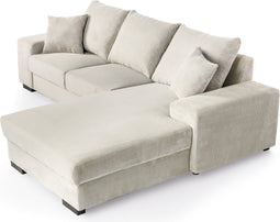 3 zits bank CL rechts, stof Wave Rib, W520 taupe