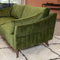 3 zits bank, stof Vintage Velvet, V059 mosgroen