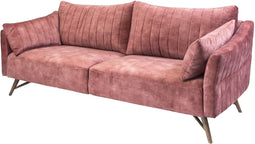 3 zits bank, stof Vintage Velvet, V620 oud roze