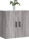 vidaXL - Wandkast - 60x31x60 - cm - bewerkt - hout - grijs - sonoma - eikenkleurig