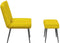 vidaXL - Relaxstoel - met - voetenbank - fluweel - geel