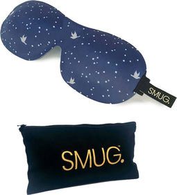 SMUG 3D Slaapmasker met Opbergzakje - 100% Verduisterend - Ergonomisch Oogmasker - Night Sky Print
