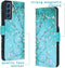iMoshion Hoesje Geschikt voor Samsung Galaxy S21 FE Hoesje Met Pasjeshouder - iMoshion Design Softcase Bookcase - Blauw / Meerkleurig / Blossom