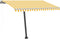 vidaXL - Luifel - automatisch - met - LED - en - windsensor - 300x250 - cm - geel - en - wit