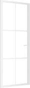 vidaXL - Binnendeur - 83x201,5 - cm - ESG-glas - en - aluminium - wit
