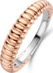 TI SENTO Ring 12218SR - Zilveren dames ring - Roségoud verguld - Maat 52