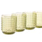 Glazenset Home ESPRIT Groen Kristal Met reliëf 275 ml (6 Stuks)