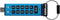Kingston IronKey Keypad 200C - USB-stick 128GB - Hardwareversleuteling FIPS 140-3 niveau 3 - Blauw