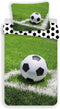 Voetbal - Corner - Eenpersoons Dekbedovertrek - 140 x 200 cm - Groen