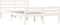 vidaXL - Bedframe - massief - hout - wit - 140x190 - cm