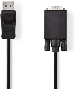 Nedis CCGP37301BK10 - DisplayPort naar VGA kabel - 100cm - Zwart