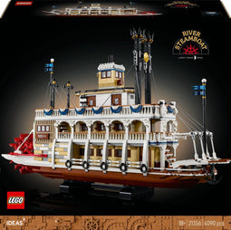 LEGO Ideas Stoomboot Bouwpakket voor Volwassenen - 21356 - Nautisch displaymodel - 4090 onderdelen
