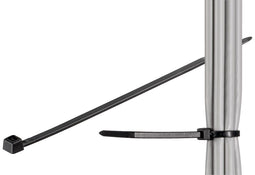 Goobay cable ties, UV and weatherproof nylon - 2.5 mm wide and 100 mm long, black