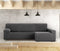 Hoes voor chaise longue met lange armleuning rechts Eysa JAZ Donker grijs 180 x 120 x 360 cm