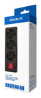 Valueline 3-Wegs Stekkerdoos - 1,5M - Zwart