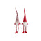 Kerstversiering DKD Home Decor Wit Rood Kabouter 10 x 7 x 57 cm (2 Stuks)