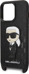 Karl Lagerfeld iPhone 14 - Backcase - Kunstleer - Zwart