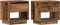 vidaXL - Nachtkastje - 2 - st - Oude - Hout - 45x34x45 - cm - Engineered - Wood