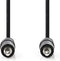 Nedis Stereo-Audiokabel - 3,5 mm Male - 3,5 mm Male - Vernikkeld - 1.50 m - Rond - Zwart - Label