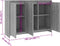 vidaXL - Dressoir - 102x33x75 - cm - bewerkt - hout - grijs - sonoma - eikenkleurig