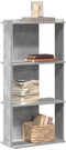 vidaXL - Boekenkast - 3-laags - 60x30x120 - cm - bewerkt - hout - betongrijs