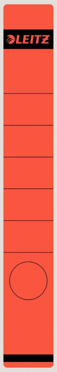 Rugetiket Leitz smal/lang 39x285mm zelfklevend rood - 10 stuks