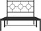 vidaXL - Bedframe - met - hoofdbord - metaal - zwart - 100x200 - cm