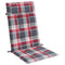 Stoelkussens 6 st hoge rug ruitpatroon oxford stof rood