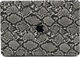 Lunso Geschikt voor MacBook Pro 13 inch M1/M2 (2020-2022) cover hoes - case - Snake Pattern Grey
